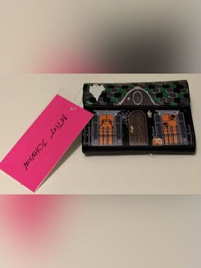 Betsey Johnson Forever Home Haunted House Halloween Trifold Wallet New With Tags